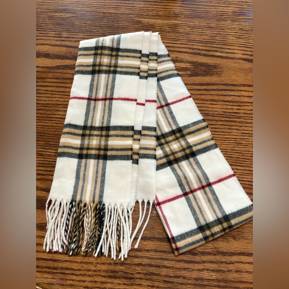 Plaid Fringe Scarf
